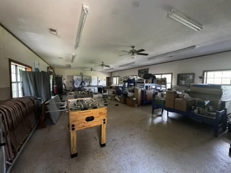 Game room with a foosball table